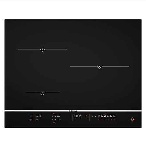 Induction cooktop - DPI7570XT - DE DIETRICH ELECTROMENAGER - 3 burner / built-in / with touch controls