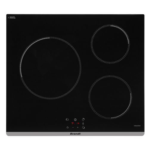 Induction cooktop - BPI6362B - Brandt - 3 burner / built-in / with touch controls