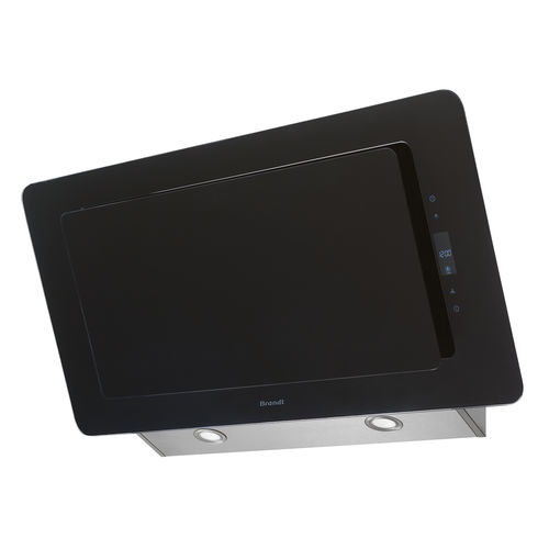 Wall-mounted range hood - BHV6961B - Brandt - ductless / with built-in lighting / original design