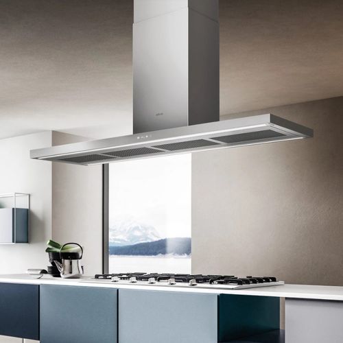 Ceiling-mounted range hood - THIN - Elica - ducted / class A / gray