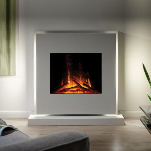 Electric fireplace - ELARA - Flamerite Fires - floor-mounted / Single-sided / closed hearth