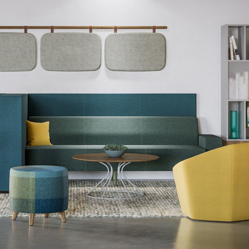 Contemporary coffee table - PAIRINGS® - KIMBALL Office - glass / wooden / aluminum