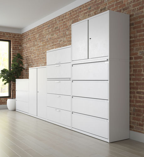 Low filing cabinet - FUNDAMENTAL® - KIMBALL Office - tall / metal / with hinged door