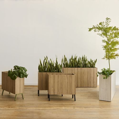 Wooden planter - WAVEWORKS® - KIMBALL Office - rectangular / contemporary / commercial
