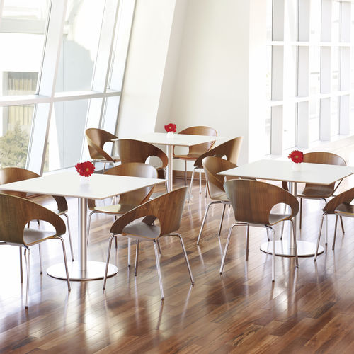 Contemporary bistro table - VEER - DAVIS - wooden / square / home