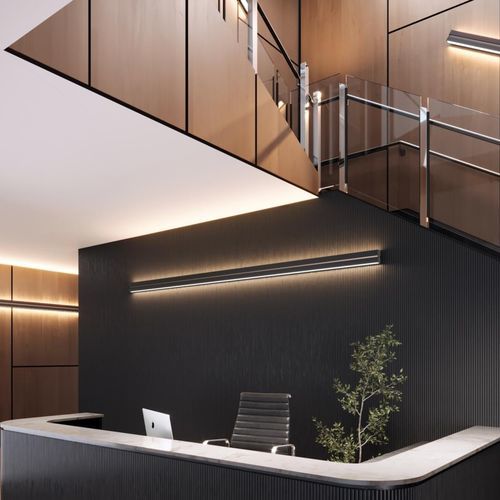Contemporary wall light - FLUTE™ - Beta-Calco - indoor / aluminum / rectangular