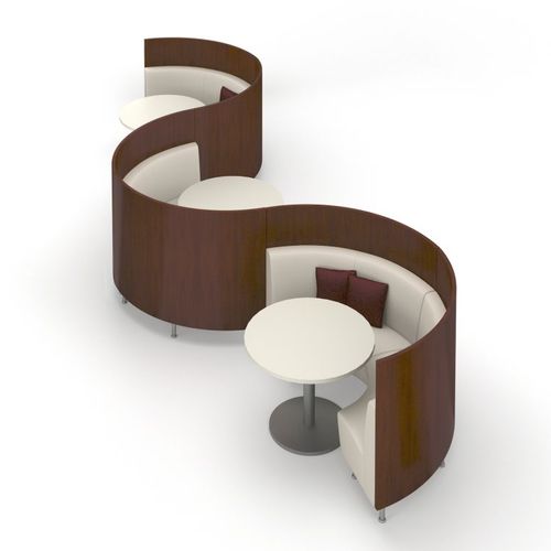 Modular upholstered bench - HAMPTON - AGATI - contemporary / leather / commercial