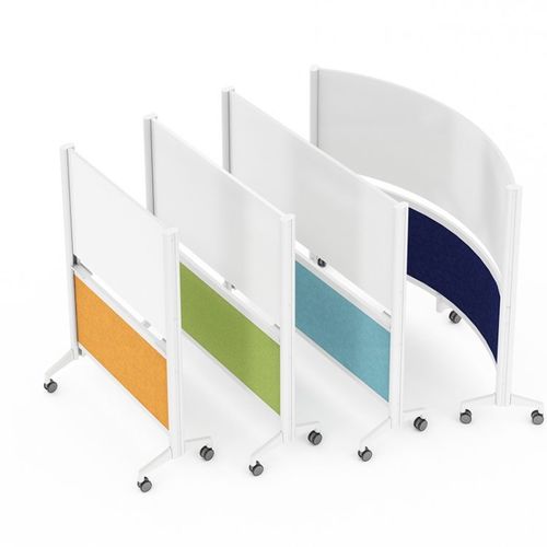 Mobile partition - AGATI - double-glazed / for offices / acoustic