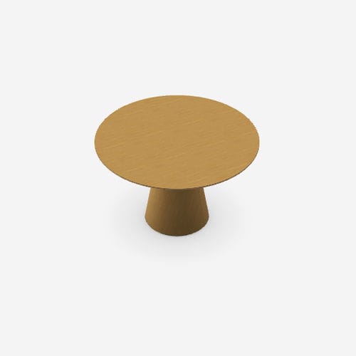 Wood veneer dining table - SUWD48RD - allermuir - oak base / round / cylindrical