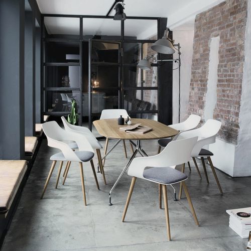 Contemporary conference chair - 221 OCCO SC - Wilkhahn - indoor / fabric / plastic