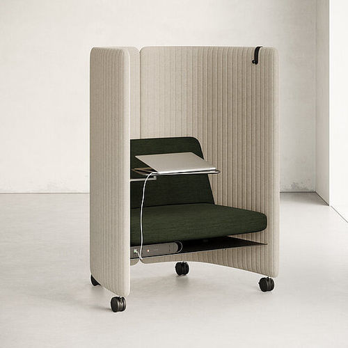 Contemporary armchair - INSIT - Wilkhahn - fabric / upholstered / acoustic