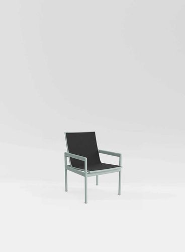 Modern dining chair - SONORA - BROWN JORDAN - indoor / fabric / metal base
