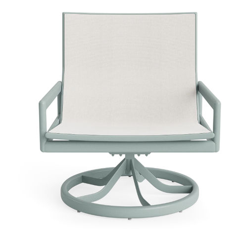Contemporary armchair - SONORA SLING - BROWN JORDAN - fabric / metal / high-back