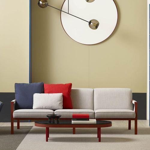Contemporary sofa - Toro Badjo - schiavello - fabric / velvet / leather