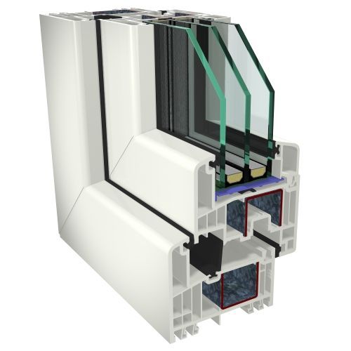 PVC window - GEALAN S9000  - ARUTECH PARIMAD AKNAD OÜ - sash / triple-glazed / white
