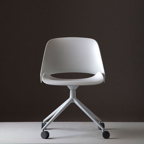 Contemporary office chair - TREA - Humanscale - metal / cantilever / on casters