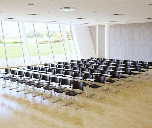 Contemporary conference chair - DPARAB3BLS - HOWE - indoor / plastic / metal base