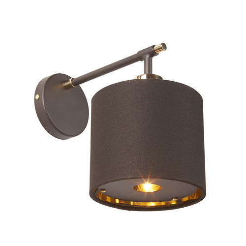Contemporary wall light - BALANCE - Elstead Lighting Ltd - indoor / polished brass / fabric