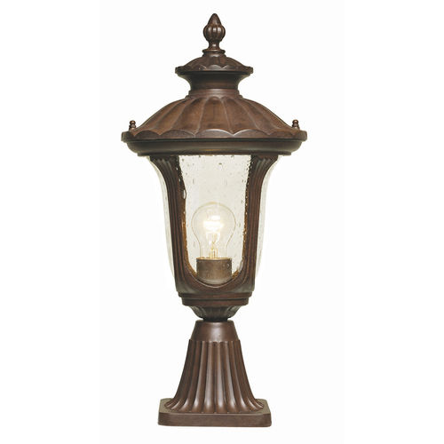 Home bollard light - CHICAGO - Elstead Lighting Ltd - traditional / steel / blown glass