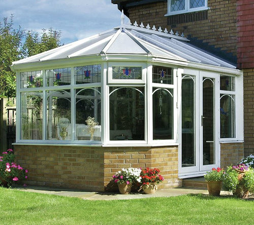 Glass conservatory - K2 : VICTORIAN - Aperture Trading Ltd. - aluminum / masonry