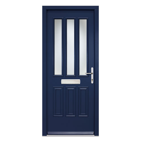 Entry door - CRAFTSMAN : THE SHERWOOD - Aperture Trading Ltd. - mahogany / aluminum / swing