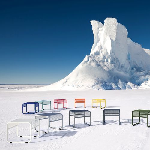 Industrial design stool - Harmony - ERLAU - steel / galvanised steel / powder-coated steel