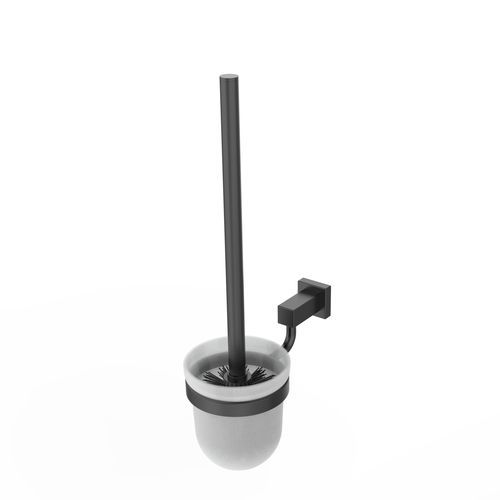 Stainless steel toilet brush - 5488036 - ERLAU - glass / wall-mounted / black