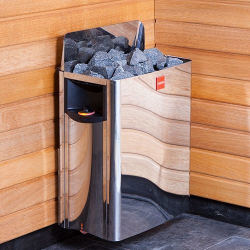 Electric sauna heater - The Wall - HARVIA - 5 kW...10 kW / 0 - 5 kW / wall-mounted