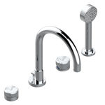 double-handle bathtub mixer tap