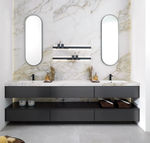 bathroom cabinet with built-in lighting