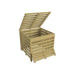 wooden compost bin