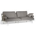Contemporary sofa / outdoor / gray / brown