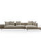 Gray sofa - Dock - B&B Italia - brown / pink / anthracite