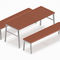 contemporary bench and table setUNIVERSE UPEscofet
