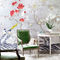 Traditional wallpaper - JAPANESE GARDEN - DE GOURNAY - floral / fabric ...