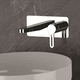 washbasin mixer tap / wall-mounted / built-in / brass