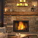 wood-burning fireplace / contemporary / closed hearth / free-standing