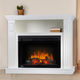 traditional fireplace mantel / steel