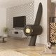 wood heating stove / 9 kW / with legs / original design