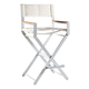 contemporary bar chair / fabric / polyester / aluminum base