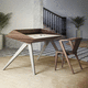 free-standing desk / contemporary / solid wood / ash
