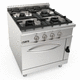 gas range cooker / professional / 4 burner / 1 oven