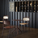 contemporary bistro table / steel / laminate / HPL