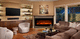 electric fireplace / built-in / Single-sided / closed hearth