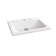 semi-recessed washbasin / Solid Surface / high-gloss / rectangular