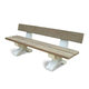 traditional public bench / concrete / with backrest