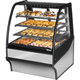 contemporary display case / countertop / curved glass / aluminum