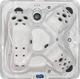 above-ground hot tub / square / 4-seater / home