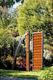 wooden garden shower