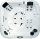 built-in hot tub / square / 6-person / home